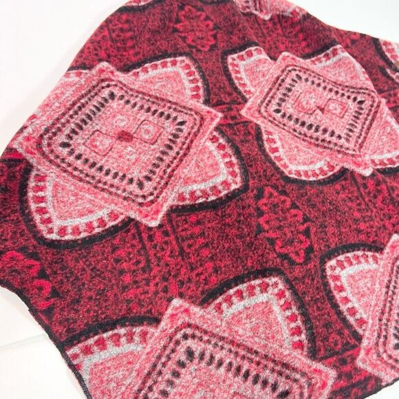 Sahalie Sweater Womens Large Multicolor Front Zip Poncho Wool Blend Shawl Top - Picture 7 of 9